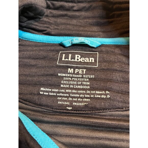 L.L.Bean Womens Airlight Knit Asymmetrical Quarter-Zip Tunic M petite Colorblock - Picture 5 of 12